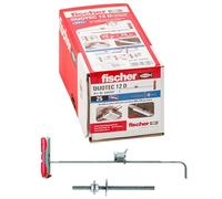 fischer Tacos para yeso Duotec con barra M6, Gris, 12 mm con vite