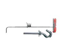 fischer Tacos para yeso Duotec con gancho M6, Gris, 12 mm con gancio