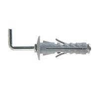 Fischer, Tacos SB 12/6 con gancho largo (50 piezas), universales para la fijación de lámparas, espejos, muebles en pared y hormigón