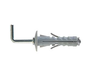 Fischer, Tacos SB 12/6 con gancho largo (50 piezas), universales para la fijación de lámparas, espejos, muebles en pared y hormigón