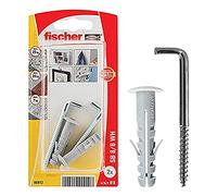 Fischer Tacos SB 8/6 K con gancho recto, universales para la fijación de luces, espejos, muebles en pared y hormigón
