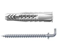 Fischer Tacos UX 6X35 R H con gancho (25 uds.) para pared llena, ladrillo perforado, cartón yeso