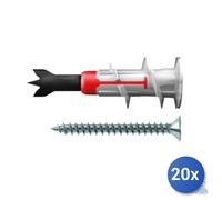 Fischer Tassello Autoforante Bi-Material Con Vite Duoblade S Para Foro 8 Mm Gris