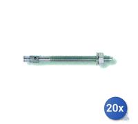 Fischer Tassello Con Dado Certificado De Acero Gris 8.100 Mm 8X161