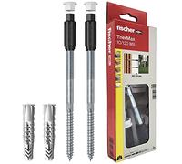 Fischer Thermax 10/120 M8 567085 - Juego de 2 tacos para fijación a cubierta aislante (máx. 120 mm, cargas medias), color gris