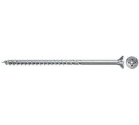 fischer - Tornillos para madera, cabeza avellanada 5,0x80 mm, Caja de 200 uds