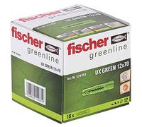 fischer UX Green 524858 - Enchufe universal (12 x 70, 18 piezas)