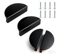 FISH DRAGATE 4 pcs tiradores cocina,tirador negro para muebles,tiradores armarios,botones cajones con tornillos de montaje,pomos redondas para gabinetes,para hogar, cocina