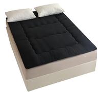 FISHDRU Colchón futón, colchón japonés, cama de suelo japonesa, cama de tatami plegable, colchón enrollable para habitación de invitados, dormitorio (azul marino, colchón queen (152 x 203 cm)