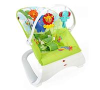 Fisher-Price Hamaca Confort y diversión Verde, para bebé recién Nacido (Mattel CJJ79)