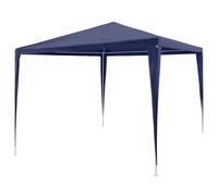 Fisinber Carpa para fiestas de 3 x 3 m, color azul, estable cenador con marco de acero y lona de polietileno, 3 x 3 x 2,5 m, para jardín, como refugio para barbacoas, festivales, camping y fiestas en