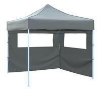 Fisinber Carpa plegable de 291 x 291 x 315 cm, color antracita, para jardín, altura ajustable, de tela Oxford, cenador plegable con bolsa para eventos y jardín