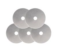 Fiskars 193730-1004 - Cuchillas de repuesto giratorias rectas, 60 mm, paquete de 5, color plateado