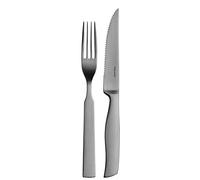 Fiskars All Steel Juego de cuchillos de carne de carne, 24 piezas, acabado mate, acero inoxidable, apto para lavavajillas