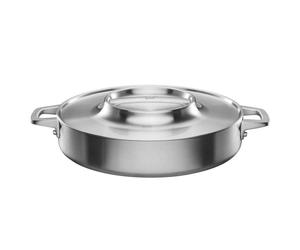 FISKARS - Asadera Norden de acero con recubrimiento y tapadera, diámetro 28 cm 1067635