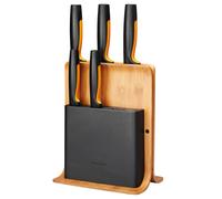 Fiskars Bloque de cuchillos en bambú Functional Form – 5 cuchillos (6 piezas)