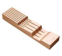 Fiskars Bloque de Cuchillos para Cajón, Para el Almacenamiento y Protección de 3 Cuchillos Grandes y 4 Pequeños, Cuchillos se venden por separado, Madera FSC, 1062890