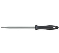 Fiskars Chaira Essential – Mango de plástico, Acero inoxidable HRC 53, 20 cm, Negro/Plata