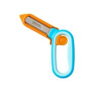Fiskars Cortador de cartón para niños | Para manualidades con cartón, 13,1 x 7,3 cm, Azul/Naranja, 1082501