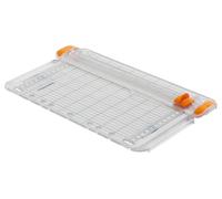 Fiskars Cortadora de Papel Portátil, SureCut, Formato Vertical A5, Formato Horizontal A4, Con Guía de Corte, Blanco/Naranja, 1077798