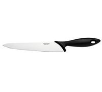 Fiskars Cuchillo de cocina, Essential, longitud de la hoja: 21 cm, acero inoxidable/plástico PP, negro, 1065566
