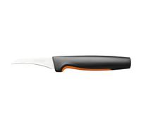 Fiskars Cuchillo para pelar Functional Form, Hoja curvada 19 cm, acero inoxidable japonés/plástico