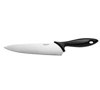 Fiskars Cuchillo de cocinero Essential, hoja 21 cm, acero inoxidable y plástico PP, negro 1065565