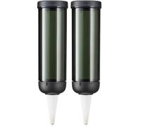 Fiskars Dispensador de Agua para Plantas, Urban Plant Care, Para interiores y balcones, 350 ml, Para hasta 5 días de riego continuo, 6,4 x 25 cm, Cerámica/Plástico, Verde Oscuro, 1075380