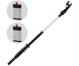 Fiskars eLopper Bypass - Cortarramas de batería - 90/140 cm - 24 V - 2 x 12 V 4 Ah - Diámetro de corte 32 mm