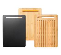 Fiskars Set de 3 tablas de cortar Functional Form bambú y plástico