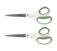 Fiskars Everyday Softgrip - Tijeras de titanio (8 pulgadas), 2 unidades, helecho forestal
