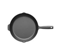 Fiskars Folken Sartén de hierro fundido, 28 cm, Sin revestimiento, Para todo tipo de placas, grill y fuego, 1075699
