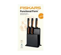 Fiskars Functional Form juego de cuchillos con bloque de cuchillos Plástico. 6 piezas