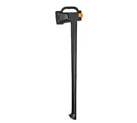 Fiskars Hacha de rajar XL, Solid, Con funda para transporte, Recubrimiento antiadherente, Hoja de acero/Mango de plástico reforzado, Negro/Naranja, A26, Longitud: 92 cm, 2,6 kg, 1052043