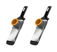 Fiskars Juego de Ralladores de mano, 2 piezas, Grueso y fino, Metal/plástico, Functional Form, 1014413