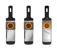 Fiskars Juego de rebanador y rallador de verduras, 3 piezas, Metal/plástico, Functional Form, 1014414