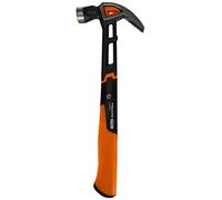 Fiskars Martillo universal IsoCore L con garra curvada, 34 cm, 779 g, Negro/Naranja