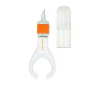 Fiskars Cúter de precisión Mini 1003756 – Cuchilla pivotante, para diestros y zurdos, 17,6 cm, Blanco