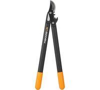 Fiskars Podadera con cuchilla bypass para madera verde, Sistema de cremallera PowerGear II, Diámetro de corte: 2,8 cm, Cuchillas de acero templado con cubierta antiadherente, Longitud: 56 cm, Negro/Naranja, L76, 1001553