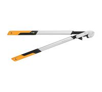 Fiskars Podadera con yunque para madera seca y dura, sistema de cremallera PowerGear X, Talla L, Diámetro de corte: 5,5 cm, Capa antiadherente, Acero templado, Longitud: 80 cm, Negro/Naranja, LX99, 1020189