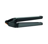 Fiskars Prensador de Ajos con inserto de rejilla extraíble y espátula, Longitud: 16 cm, Plástico/Metal, Functional Form, Negro, 1028361