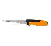 Fiskars Serrucho Pro, hoja 15 cm, 7 TPI, PowerTooth, con funda, Negro/Naranja, 1062935