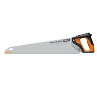 Fiskars Pro Sierra manual para madera, Laminado y PVC, Longitud de la hoja de sierra: 55 cm, 9 TPI, Negro/naranja, PowerTooth, 1062917