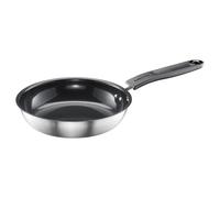 Fiskars Sartén, Ø 20 cm, Con Recubrimiento, Apta para Todas las Placas de Cocina, Acero Inoxidable Reciclado, Functional Form, Plateado/Negro, 1072249