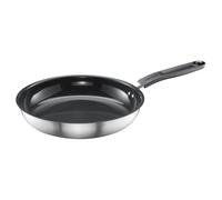 Fiskars Sartén, Ø 26 cm, Con Recubrimiento, Apta para Todas las Placas de Cocina, Acero Inoxidable Reciclado, Functional Form, Plateado/Negro, 1072311
