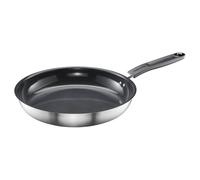 Fiskars Sartén, Ø 28 cm, Con Recubrimiento, Apta para Todas las Placas de Cocina, Acero Inoxidable Reciclado, Functional Form, Plateado/Negro, 1072312