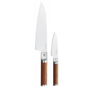 Fiskars Set de cuchillos. cuchillo de chef + cuchillo para verduras Norden 2 piezas Acero inoxidable-abedul