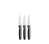 Fiskars Set de cuchillos para bistec, 3 piezas, Functional Form, Acero inoxidable/plástico, Negro, 1057564