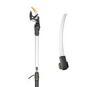 Fiskars UPX86 - Cortarramas de poda telescópico profesional - pértiga 240/400 cm + serrucho - Ø 32 mm