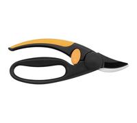Fiskars Tijera bypass mango protector P44 Ø 15 mm | Cuchillas de acero antiadherentes, 20 cm, color negro/naranja, Elegance, P44, 1001534